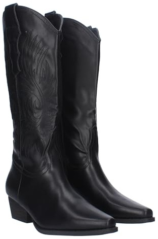 Botin campero con Grabado en la Cana, Tacon cuadrdo bajo, Cierre de Cremallera. Coleccion Otono Invierno 2023