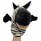 PLAYZOCO Handpuppe, Zebra-Plüschtier, Zebra-Handpuppe, Finger Puppet, Tierpuppe, pädagogisches Spielzeug, Material Baumwolle und PP, Größe 25 cm, Zebra-Design