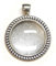 Perlin 8 Teile Charm Leere Lünette Tablett Medaillons Metall Anhänger Fassungen Schmuck Runde 4 Stück Klar Glas Cabochon Fassung Rahmen (Silber Modell-10)