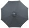 XQZMD Replacement Parasol Canopy, Sun Umbrella Replacement Parasol Fabric Cover with 6/8 Ribs, 2.7m/3m Garden Parasol Canopy Cover Replacement Top for Garden, Patio Umbrella (Dark gray-2.7m, 8 ribs)