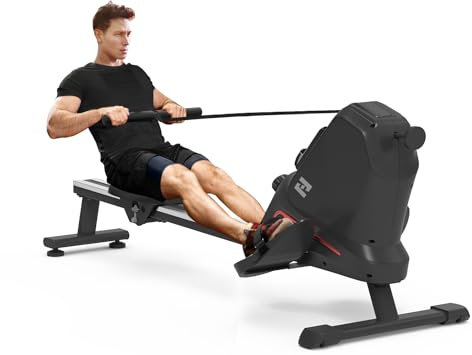 Máquina de Remo para casa, Máquina de Remo con 16 Niveles de Resistencia magnética, Monitor LCD, Maquina Remo de súper silenciosa, diseño de Ahorro de Espacio