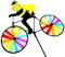 Hasaller Tier-Windmühle, dreidimensionales Reittier Garten Windmühle Kinder Balkon oder Innenhof Windspiel (Frosch), 33N0S44RO67Q95KU4787B3VAE