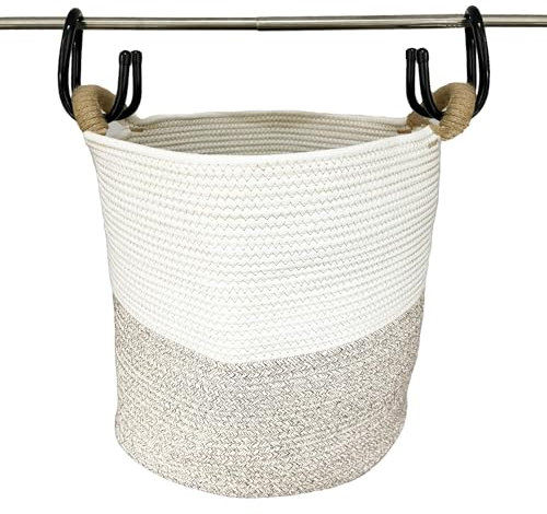 Pmsanzay Confezione da 2 ganci portaoggetti per armadio, ganci in corda di cotone per armadio, grandi ganci per appendere borse, borse, cinture, cappelli, zaini, jeans, senza cesto portaoggetti