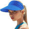 Baynetin Visera Mujer, Anti UV Gorra, Plegable Sombrero De Playa, Deportiva Protección UV, Duplica Protección de Piel, Sombrero de Sol para Juego, Deportivas para Exteriores (Z_Azul Real)