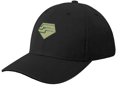 LXCUDXZ Baseball Kappe King of Queens IPS Logo Schild Kleine Klassische Baseballkappe Angelkappen Vintage Schwarze Bommelmütze Golf Man Cap Damen Party Geschenk