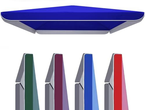 ZYXQQJ Rectangular Toldo De Parasol De Recambio 2x2m 2.2x2.8m 2.5x2.5m Tela Cuadrada para Sombrilla De Playa Patio Jardín, Fácil Instalación(Color:Blue,Size:250x250cm/8.2x8.2ft)