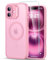 ESR Coque pour iPhone 16 Plus avec Verre Trempé, Coque Mate Translucide avec Protecteur D'écran, Compatible avec MagSafe, Protection de Qualité Militaire, Série Classic, Rose Givré