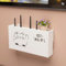 BBTISG Wandbehang WiFi Router Regal, Ohne Bohren WiFi Router Aufbewahrungsbox Wanddekoration Box Rack Kreatives Weiß Dekoratives Schwimmendes Rack (Stil 4)