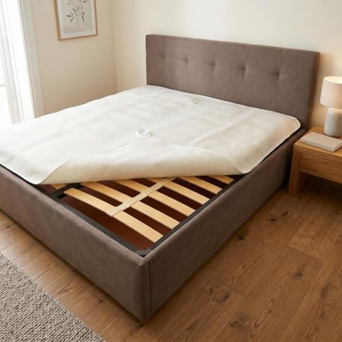 MAXIME MAISON - Couvre-Sommier, Cache Sommier 120x200 en Feutre Made in Italy, Protege Sommier sous Matelas avec des Lacets aux Coins, Matériau Hypoallergénique, Anti-Acariens, Respirant