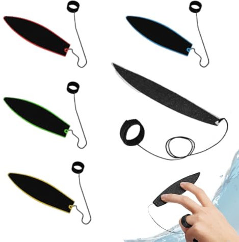 SULIUDAJI 5 Stück Finger Surfboard, Loat Surfboard, Finger Surfboard Car In The Wind Creative Surfboard For Fingers Fingertip Surfboard For Children Teenagers Adults Indoor Outdoor For Practice