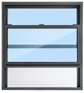 pujindu Ventana de concesión con marco de aluminio, ventanas correderas de montaje empotrado, ventanas deslizantes horizontales con vidrio templado para garajes (80 x 70 cm)