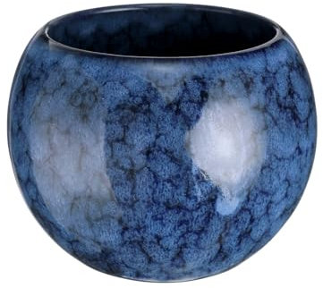 sourcing map Chinese Japanese Ceramic Teacups 5.07 oz Handmade Gong Fu Tea Set Ceramic Glaze-Changed No Handle Small Tea Cup for Mate Tea Coffee Wine Drinks Home and Gifts, Blue
