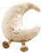 Lächeln Sonne Plüsch Dekokissen,Sonn,Kissen,bodenkissen,Kuschelkissen, Dekokissen,Mond Kissen zum Kuscheln Sofakissen 3D Plüschtier Zierkissen, Mondkissen,Kinderkissen Deko(Mond 48cm)