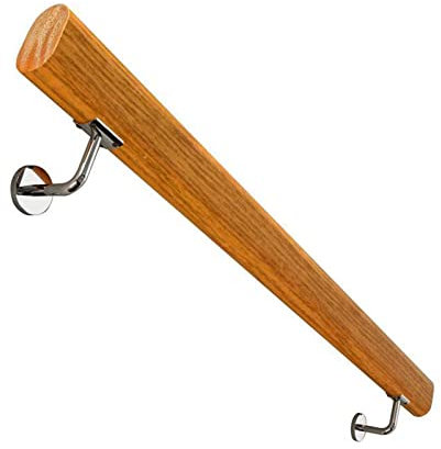 Corrimano in rovere massello per scale interne ed esterne. Corrimano antiscivolo facile da installare per balcone o ingresso di casa. Corrimano elegante e durevole per troppo