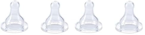 THERMOBABY Tétines Silicone Débit Variable Transparent - Lot de 4