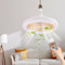 LED Ceiling Fan with Lights,30W Ceiling Fan Lights with Remote Control,Lighting Fan Ceiling Light LED Dimmable Ceiling Fan Lamps,3 Speeds,Timing Ceiling Light with Fan for Living Room Bedroom(Yellow)