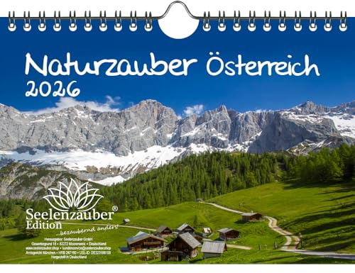 Naturzauber Österreich DIN A5 Kalender für 2026 Landschaft Reise Urlaub Berge - Seelenzauber