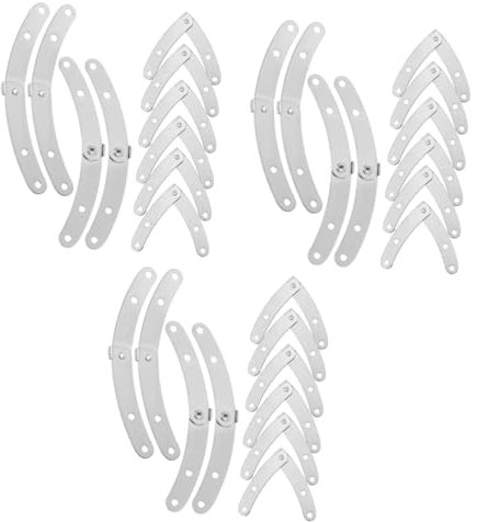 Angoily 3 Sätze Innenscharnier Scharniere Deckelunterstützungsscharnier Hardware Deckel Bleiben Deckelhalter Für Klapptür Drop-blatt-unterstützung Brustbeschläge Eisen Silver 10 Stück * 3
