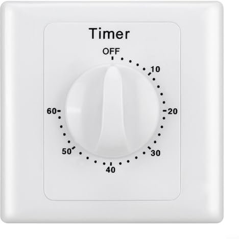 Emiif Mechanical Wall Timer Switch, Programmable Countdown Socket Timer Control for Water Heater, Air Conditioner, Fan, Router(60 minutes)