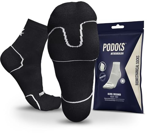 PODOKS Socks with Built-In Metatarsal Pads - Podiatrist Designed - Forefoot Pain Relief, Metatarsalgia