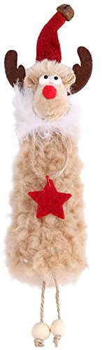 Figura de alce de Navidad para puerta, ventana, mesa, árbol, decoración de temporada de vacaciones, hecha a mano