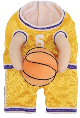 Fangxuee Dog Basketball Player Costume with Ball Dog Basketball Costume Funny Dress Up Sports Outfit Halloween Cosplay for Pets B