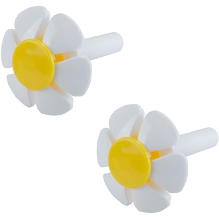 Durlo 2 Pcs Pet Water Fountain Nozzle Replacement Yellow Flower for Head for Cat Fountain Automatic Drinking Water Dispenser Pet Attachment for Cats, Dogs