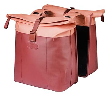 Basil Vive Doppeltasche - MIK-kompatibel - 28-35L - Robust - Rot Schwarz