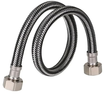 Dusch Schlauch Toiletten Wasserschlauch Metall gewebt Duschschlauch Ersatz Badezimmer flexibler Verlängerungsschlauch auslaufsicher Dicht(100cm)
