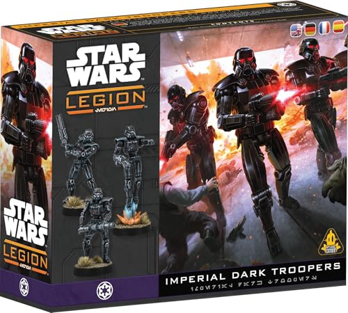 Asmodee, Star Wars: Legion – Imperial Dark Troopers, Tabletop-Erweiterung | Taktisches Miniaturspiel im Star Wars‑Universum für 2 Spieler, 120-180 Minuten, Strategiespiel ab 14 Jahren, Mehrsprachig