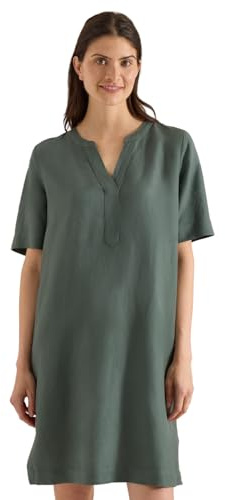 Cecil Leinenmix Kleid in Unifarbe just Khaki M