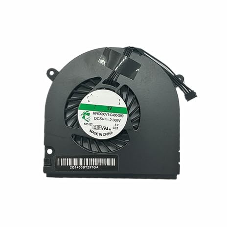 Enfriador de CPU for portátil, Compatible con Macbook, Pro 13 A1278, Ventilador de refrigeración 2008-2012 ZB0506AUV1-6A