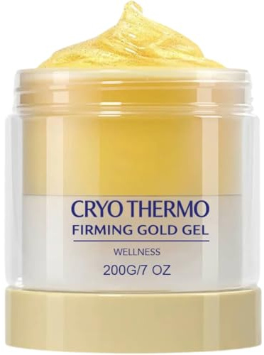 Advanced Firming Gold Gel - Huduppstramning & Cellulitebehandling för Kroppen, Riktad mot Mage, Lår, Rumpa & Armar, Återfuktande och Utjämnande Formula med Kollagen & Koffein, 200g (1pcs)