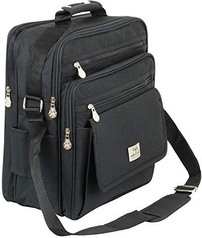 Sotala Herren Messenger Umhängetasche – Wasserabweisend, Viele Fächer, Praktische Herrentasche für Reise-Unterlagen & Alltag – Robust, Schwarz