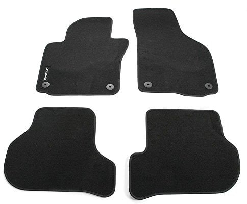 Skoda 1Z1061270 Prestige Textil Fußmatten 4X Stoffmatten Premium schwarz mit Octavia Schriftzug