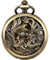 ManChDa Retro Taschenuhr Herren mit Kette analog Handaufzug Drache Phönix Skelett Römische Schwarz