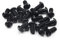 MroMax M8 x 16 mm Viti a testa tonda a testa tonda in acciaio al carbonio Bulloni di fissaggio nero 20 pz