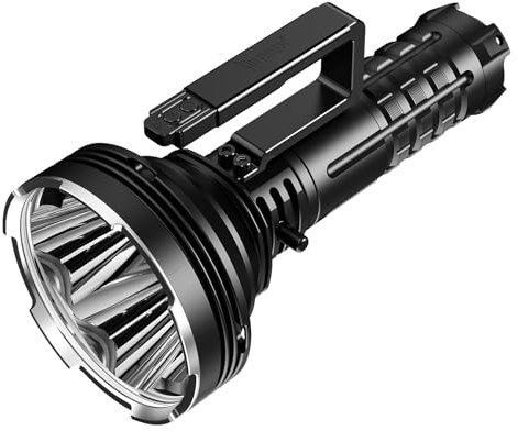 WUBEN A1 Wiederaufladbare Taschenlampe 20000 Lumen, hellste Taschenlampe 2000 m Weitwurf-Suchscheinwerfer mit Fernbedienung, 8 Modi, schnelles Aufladen, Entladen, intelligente Temperaturregelung