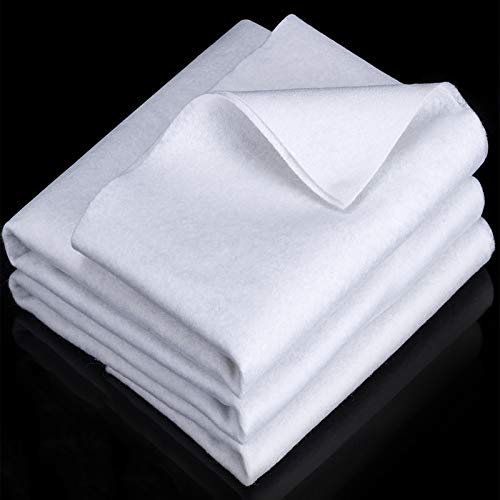 Tatuo 2 Pieces Fusible Fleece Interfacing One Sided Loft Fusible Fleece Lightweight Iron on Batting Fleece White for Sewing Wadding Crafts Enhanced Projects(20 x 108 Inch)