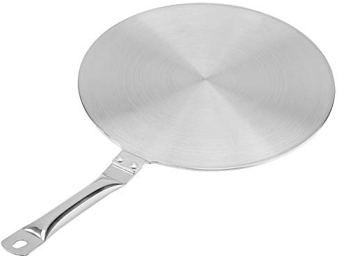 Induction Hob Heat Diffuser Plate, Simmer Pan Mat Hob, Gas Electric Cookers Stable, Heat Diffuser Stainless Steel Converter for Induction Hob with Heat Proof Handle(20cm)