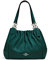 Coach Maya Damen-Schultertasche aus Kieselleder, dunkles Efeugrün, Dark Ivy, Large