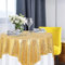 Quadratische Tischdecke 50x50-Zoll Shimmer Gold Tischdecke Pailletten Tischdecken Twinkle Twinkle Little Star Dekorationen Glitter Tischrock (125 x 125 cm, Gold)