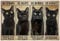 Aperiy Metal Sign Be Strong When The Black Cat Becomes Weak Poster Art Decoration Home Wall Decoration Signs and Plaques,8x12inch