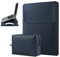 HoYiXi 13-14 Inch Laptop Sleeve Case - Waterproof Leather with Adjustable Stand - Compatible with MacBook Pro 14/13, MacBook Air 13 M1/M2 - Navy