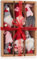 BRUBAKER 6er Set Dekoanhänger Herz Zwerge aus Holz und Strick - Baumanhänger Weihnachten Wichtel - Geschenkanhänger Valentinstag Rosa Rot - Baumschmuck oder Herz Dekoration in Geschenkbox
