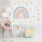 funlife Regenbogen Wandtattoo Blumen, Boho Sonne Selbstklebend Regenbogen Wandaufkleber, Bunte Wandsticker für Kinder Baby Mädchen Jungen Kinderzimmer Deko