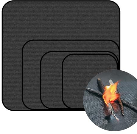 Tapis Réfractaire Sous Barbecue 60*52cm Tapis Barbecue Tapis Ignifuge Anti Feu Fire Pit Mat - Tapis de Foyer pour Terrasse pour Barbecue Gril, Sous-couche de gril Protection de Sol Pelouse