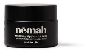 Nemah Nipple Cream, Nipple Cream For Breastfeeding, 2 In 1 Nursing Balm And Lip Balm, Non-Greasy Balm With Calendula Jojoba Mango For Dry Skin, Postpartum Essentials, Vegan and Cruelty-Free, 1 Oz