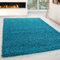 Giancasa Hochflor Teppich Wohnzimmer 120x170 cm Türkis - Flauschiger Shaggy in vielen Farben für mehr Gemütlichkeit in deinem Zuhause - Ideal für Flur und Schlafzimmer