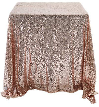 GatherTOOL 1PC Paillettes Paillettes Nappe rectangulaire Couverture de Table Or Rose/Argent Nappe for fête de Mariage décor à la Maison (Color : Rose Gold, Size : 120x240cm)